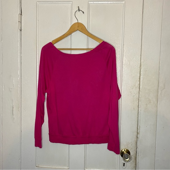 Victoria’s Secret PINK : size M : fuchsia hot pink sequin pullover top 💕 - Picture 2 of 6